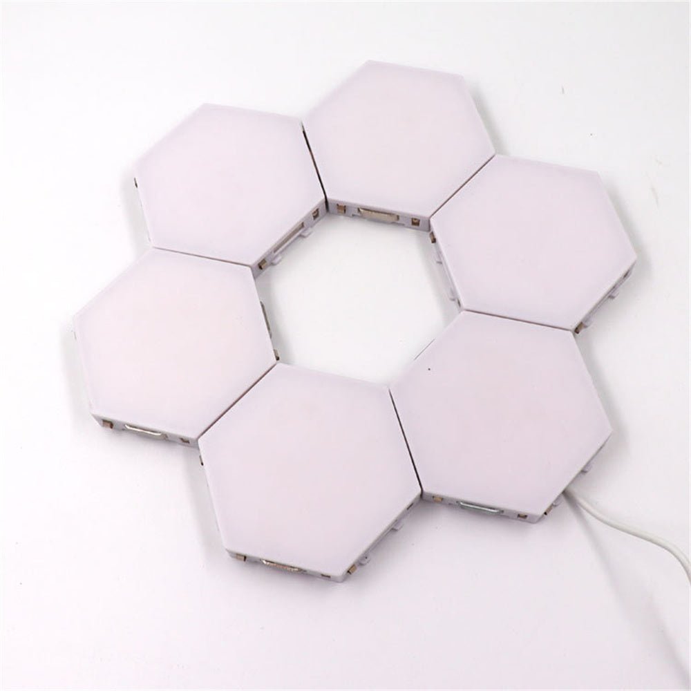 Lampe en nid d'abeille tactile quantique avec décoration murale de fond créative - Ivory Deals Market