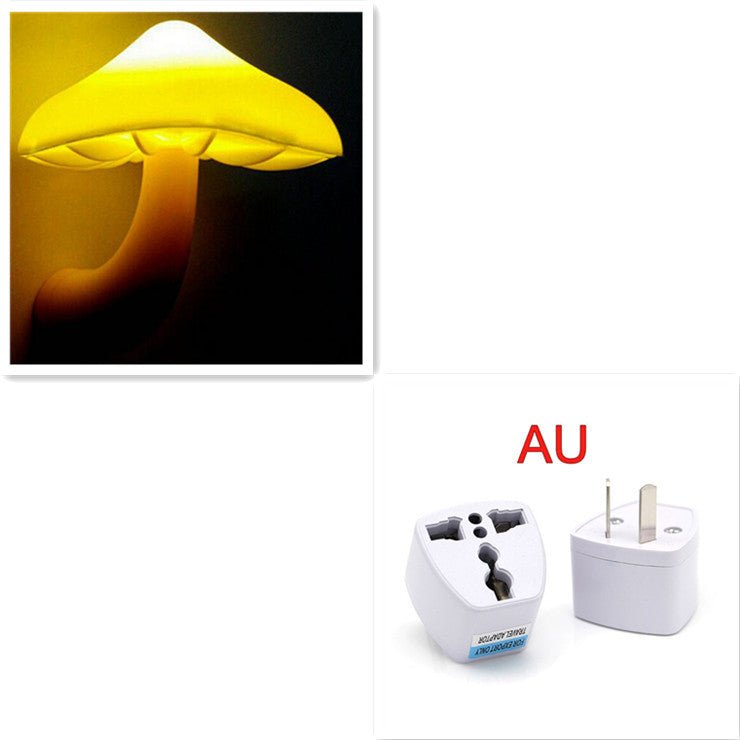 LED Lumière de Nuit Champignon Prise Murale Lampe UE US Plug Blanc Chaud Capteur Chambre Lumière Décoration de La Maison - Ivory Deals Market