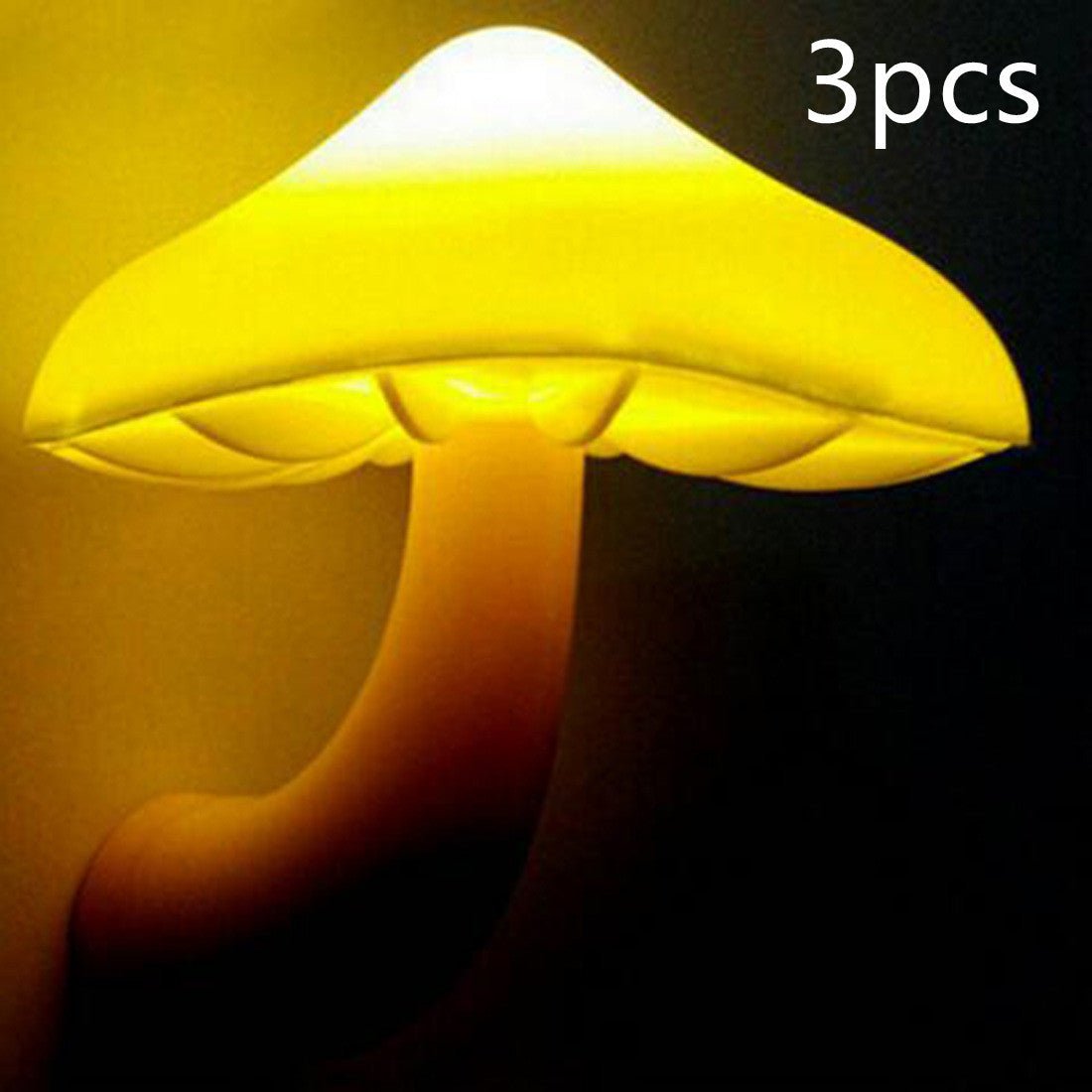 LED Lumière de Nuit Champignon Prise Murale Lampe UE US Plug Blanc Chaud Capteur Chambre Lumière Décoration de La Maison - Ivory Deals Market