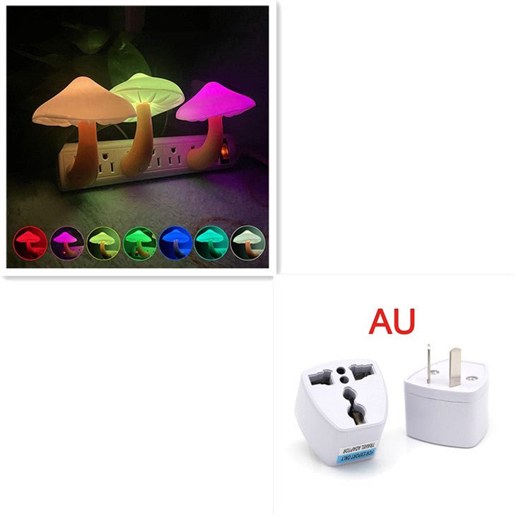 LED Lumière de Nuit Champignon Prise Murale Lampe UE US Plug Blanc Chaud Capteur Chambre Lumière Décoration de La Maison - Ivory Deals Market