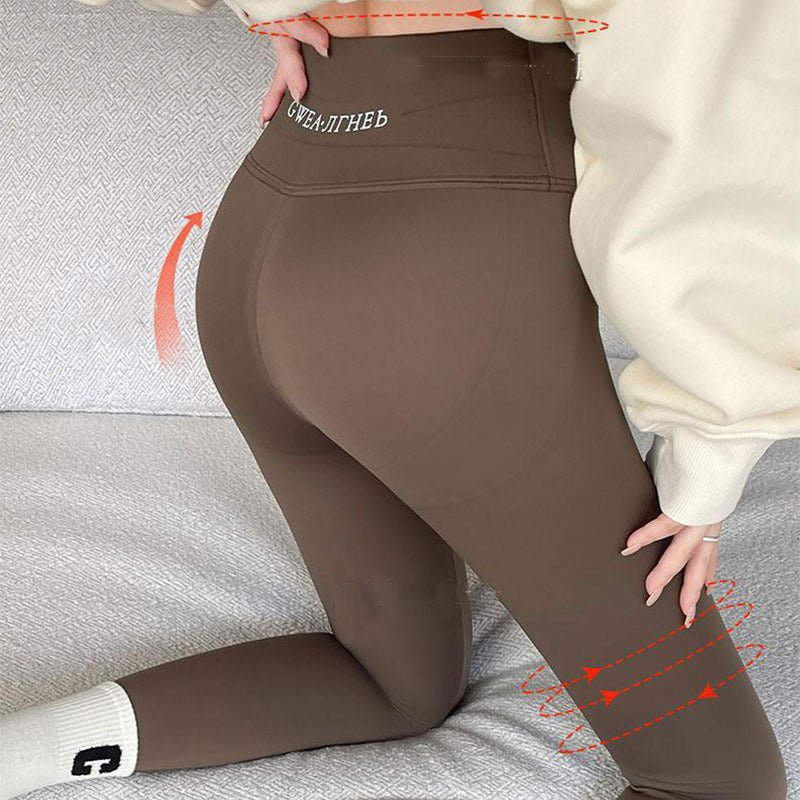 Leggings épaissis en polaire pour l'hiver - 20 à 5 degrés, pantalon requin pour femmes à taille haute, serré, contrôle du ventre et amincissant pour les fesses - Ivory Deals Market