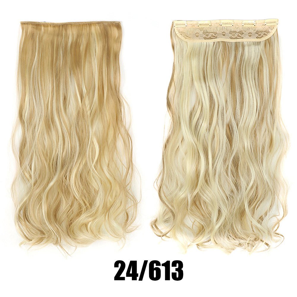 Les extensions de cheveux longs et ondulés pour femmes sont naturellement volumineuses et ne laissent aucune trace. - Ivory Deals Market