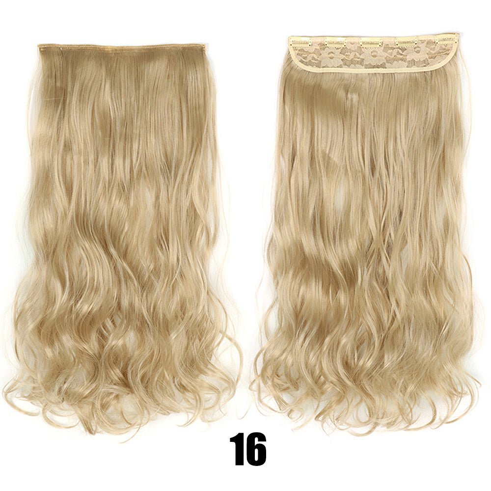 Les extensions de cheveux longs et ondulés pour femmes sont naturellement volumineuses et ne laissent aucune trace. - Ivory Deals Market