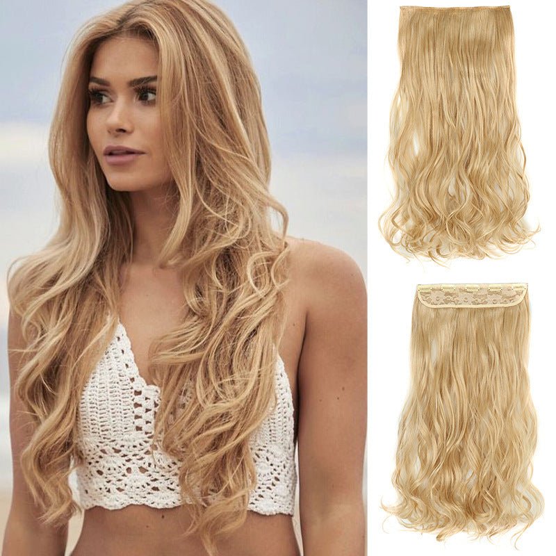 Les extensions de cheveux longs et ondulés pour femmes sont naturellement volumineuses et ne laissent aucune trace. - Ivory Deals Market