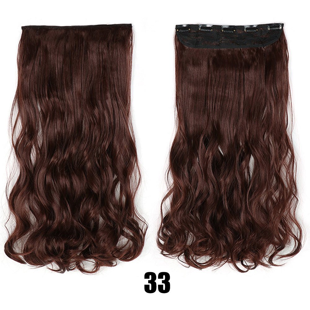 Les extensions de cheveux longs et ondulés pour femmes sont naturellement volumineuses et ne laissent aucune trace. - Ivory Deals Market