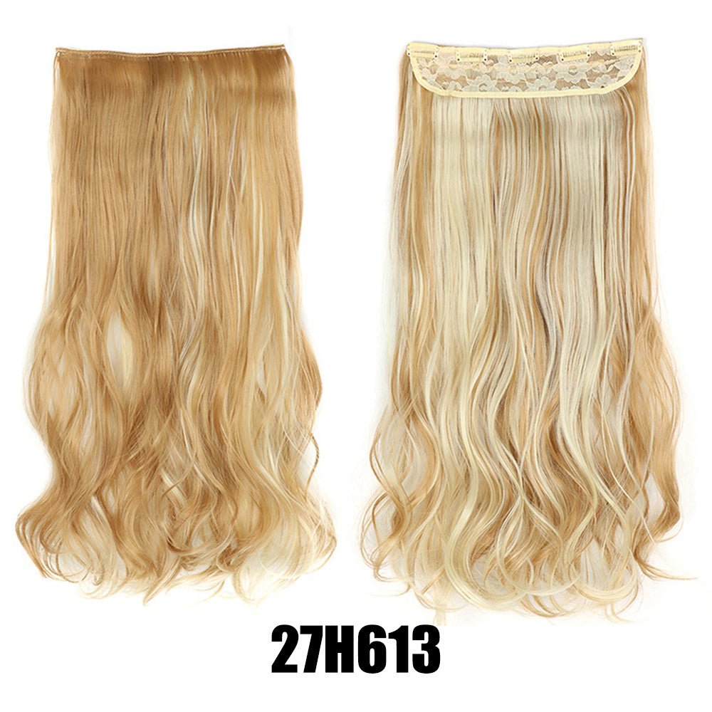 Les extensions de cheveux longs et ondulés pour femmes sont naturellement volumineuses et ne laissent aucune trace. - Ivory Deals Market