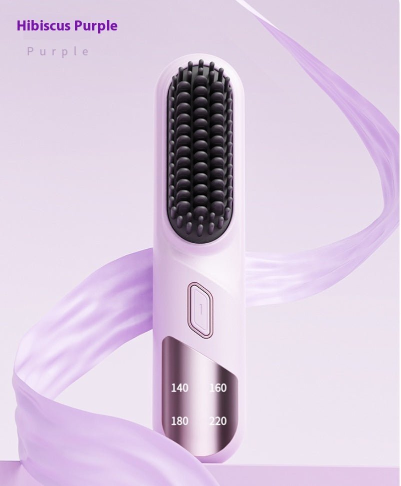 Lisseur de cheveux sans fil pour cheveux mouillés ou secs avec chauffage rapide et ions négatifs pour des cheveux bouclés et volumineux électriques - Ivory Deals Market