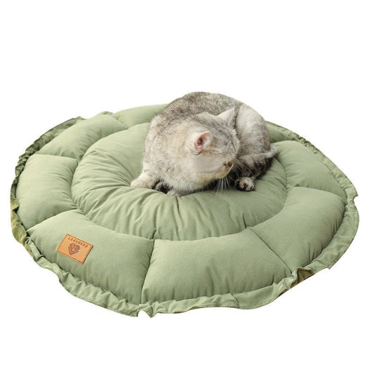 Lits pour chats d'intérieur Lits pour chats mignons avec un design polyvalent à double usage, lit réversible en forme de donut pour chiot et chaton - Ivory Deals Market