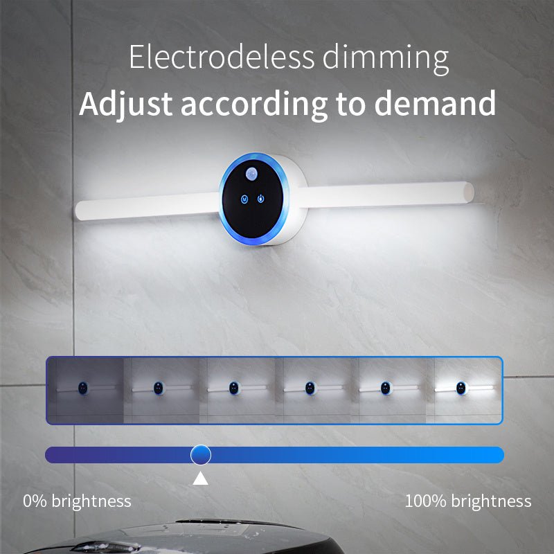 Lumière de placard intelligente avec horloge, capteur de minuterie, lumière amovible à LED pour armoire, interrupteur manuel à balayage - Ivory Deals Market