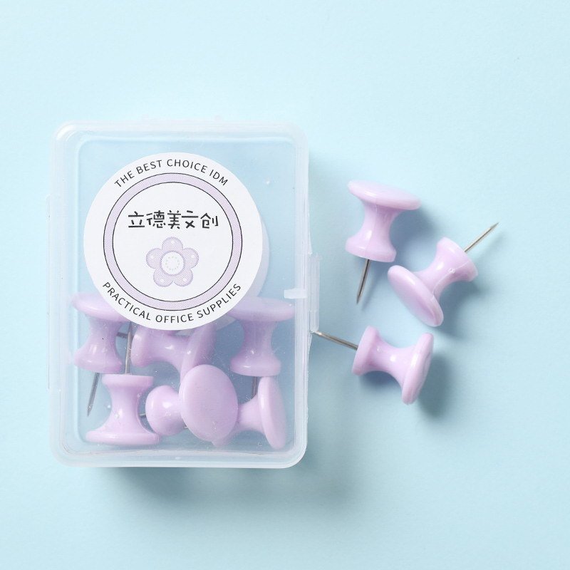 Macaron Push Pin en plastique, petite taille | simple créatif | fournitures de bureau - Ivory Deals Market