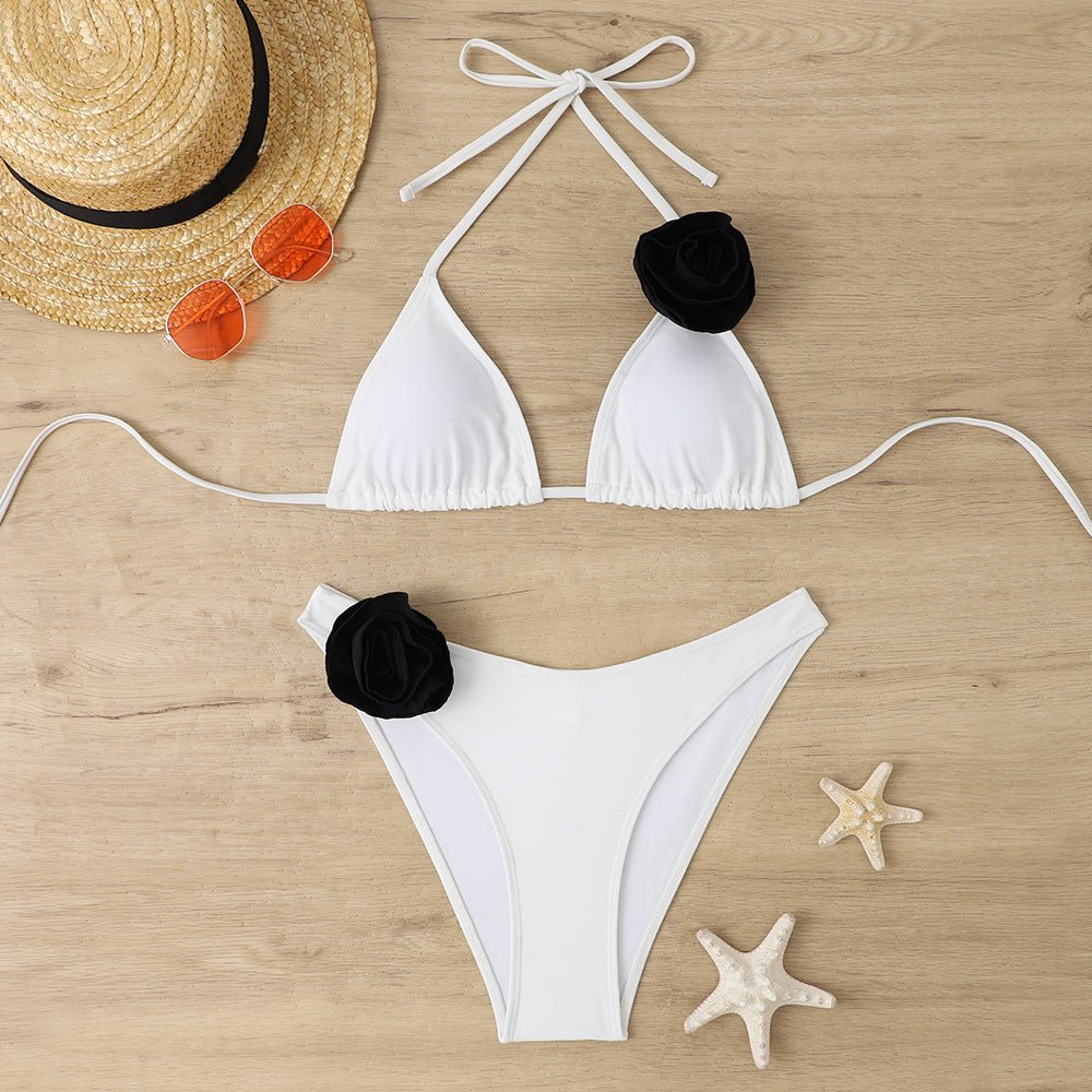 Maillot de bain tridimensionnel en forme de bikini à lacets pour femme - Ivory Deals Market