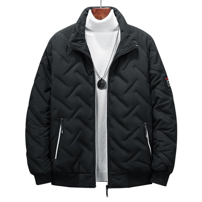 Manteau d'hiver en coton rembourré, col montant en coton pour hommes - Ivory Deals Market