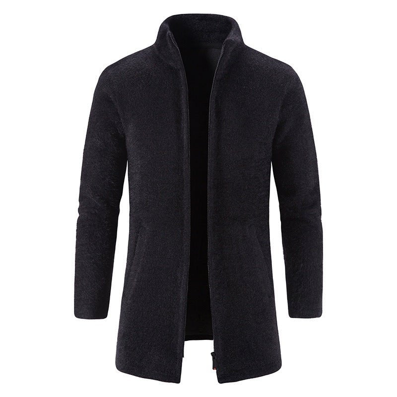 Manteau en laine matelassé doublé de polaire pour homme avec col montant pour se tenir au chaud - Ivory Deals Market