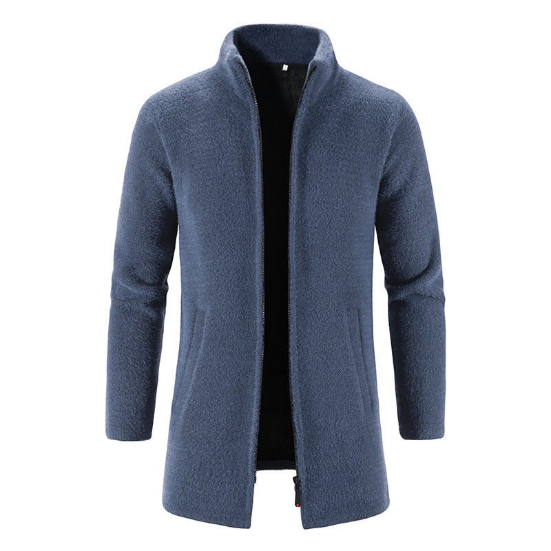 Manteau en laine matelassé doublé de polaire pour homme avec col montant pour se tenir au chaud - Ivory Deals Market