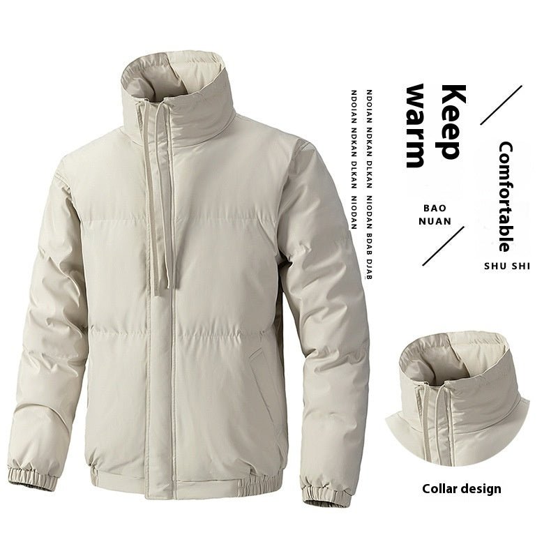 Manteau épais d'hiver à col montant pour hommes - Ivory Deals Market