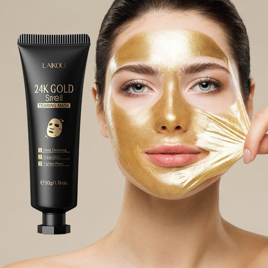 Masque hydratant à déchirer en feuille d'or pour le visage. - Ivory Deals Market