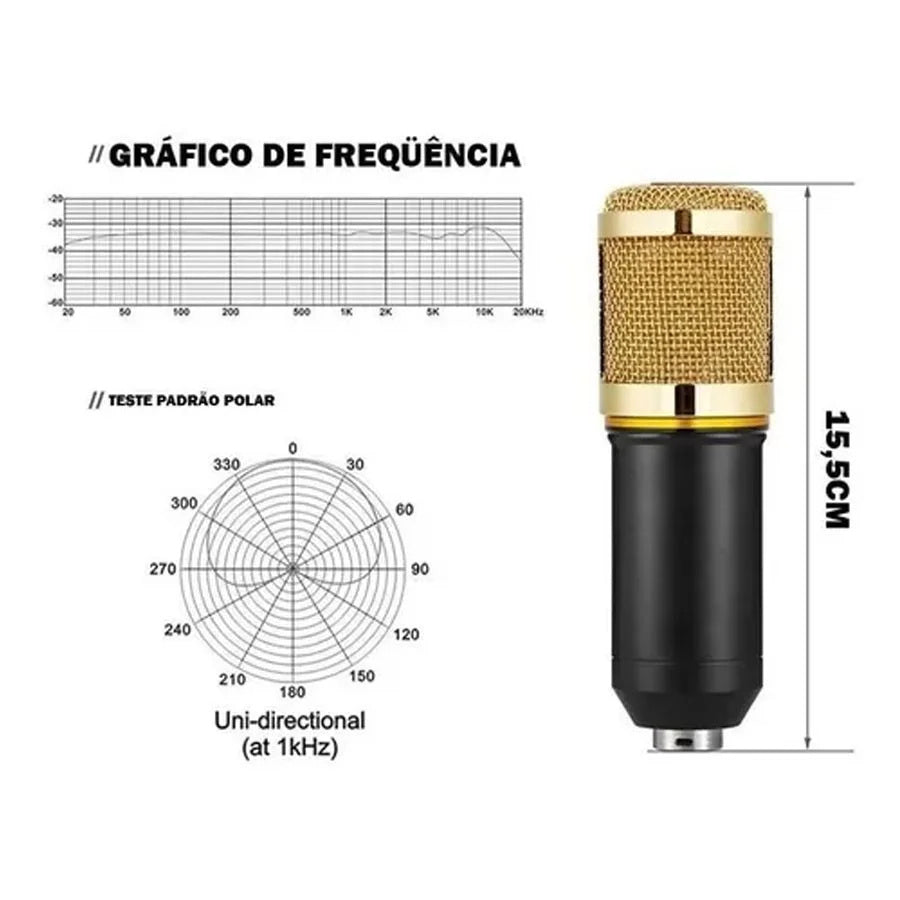 Microphone à condensateur pour l'enregistrement professionnel en studio de podcast. - Ivory Deals Market