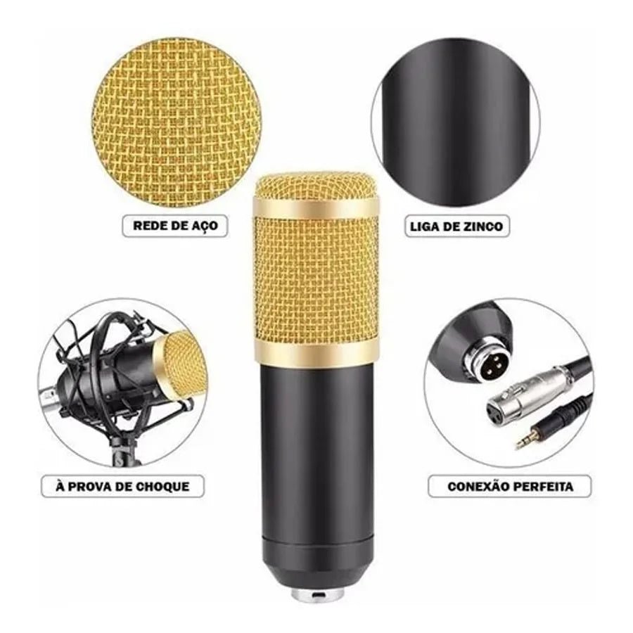 Microphone à condensateur pour l'enregistrement professionnel en studio de podcast. - Ivory Deals Market