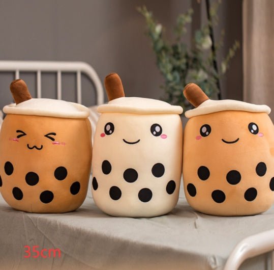 Mignon Fruit Boisson Peluche Rembourré Doux Fraise Lait Thé Peluche Boba Tasse Jouet Coussin Thé aux Perles Cadeau pour Enfants - Ivory Deals Market