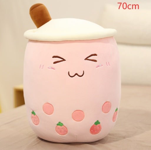 Mignon Fruit Boisson Peluche Rembourré Doux Fraise Lait Thé Peluche Boba Tasse Jouet Coussin Thé aux Perles Cadeau pour Enfants - Ivory Deals Market