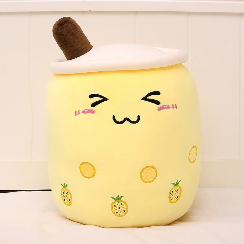 Mignon Fruit Boisson Peluche Rembourré Doux Fraise Lait Thé Peluche Boba Tasse Jouet Coussin Thé aux Perles Cadeau pour Enfants - Ivory Deals Market